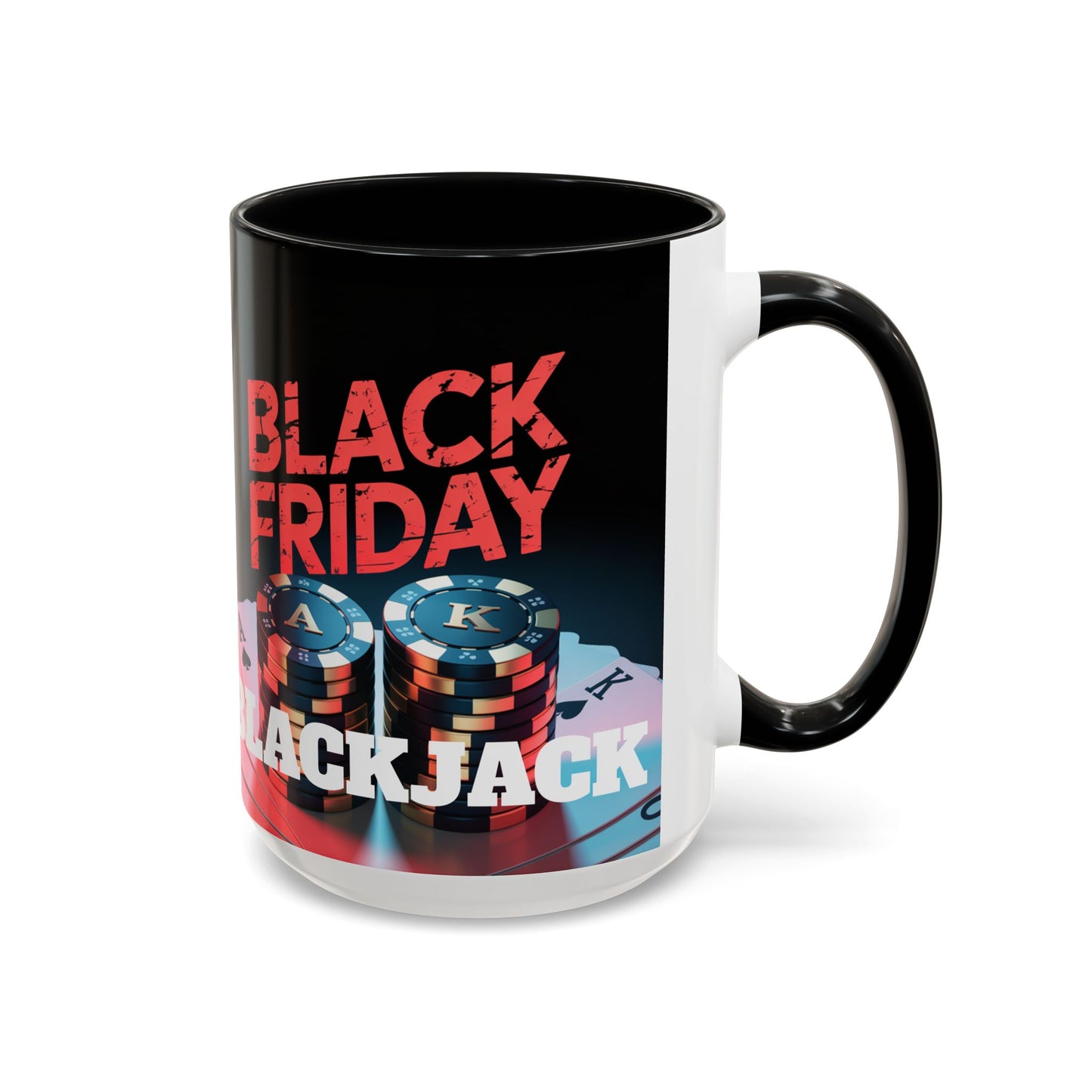 Black Friday Blackjack Coffee Mug, Perfect Gift for Gamblers, Poker Enthusiasts, Casino Lovers, Unique Home Decor, Fun Kitchenware