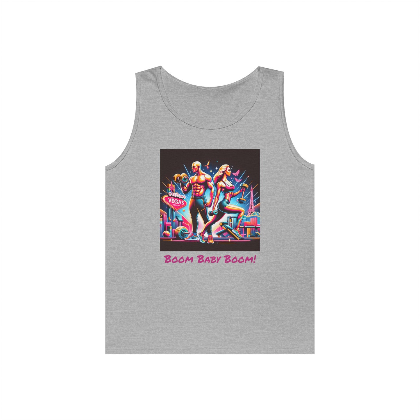 Retro Vegas Graphic Unisex Heavy Cotton Tank Top