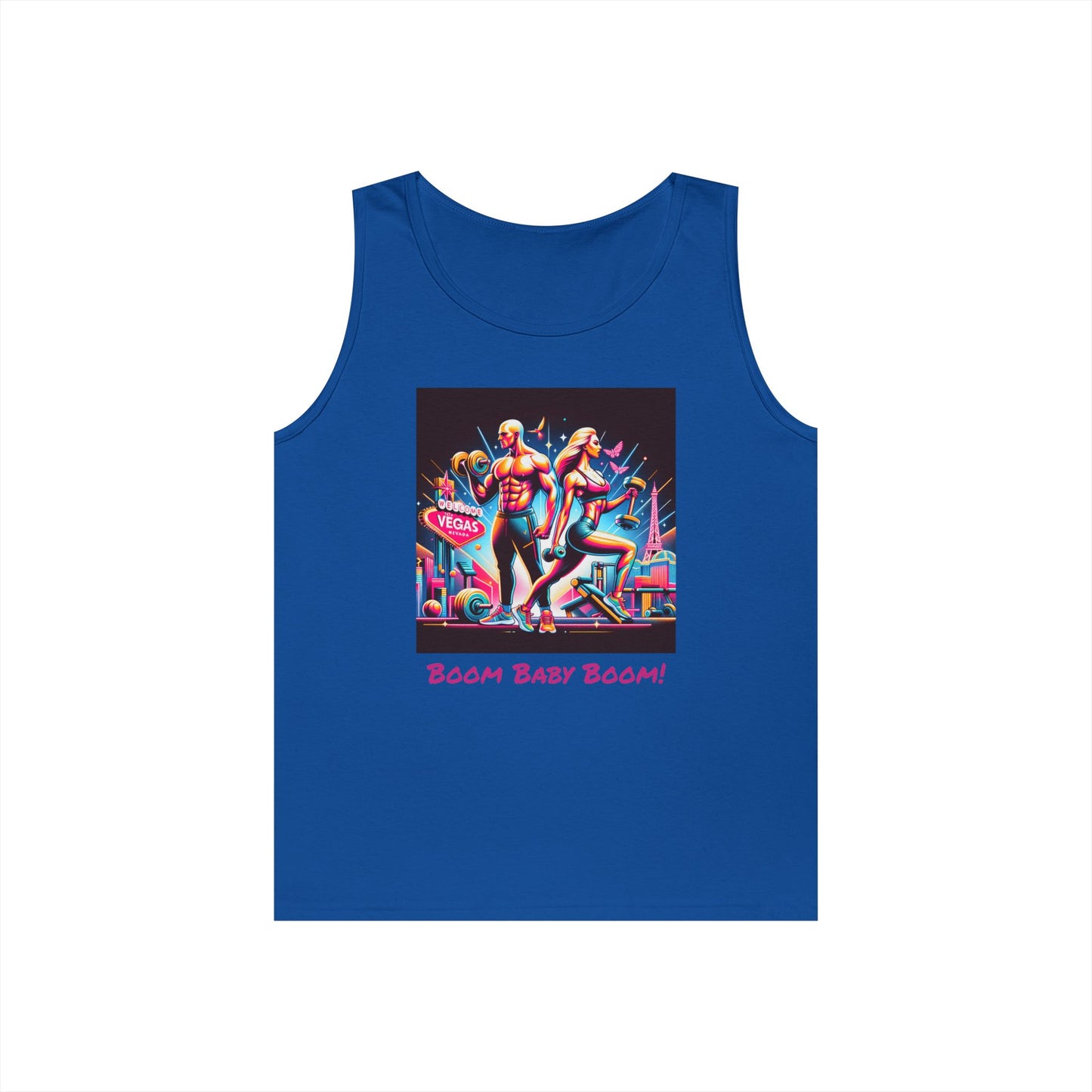 Retro Vegas Graphic Unisex Heavy Cotton Tank Top