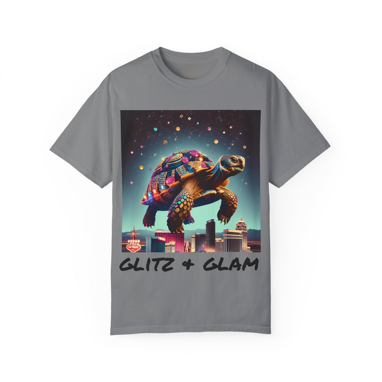 Unisex Garment-Dyed T-Shirt - Vegas Baby & Hey Babe Design