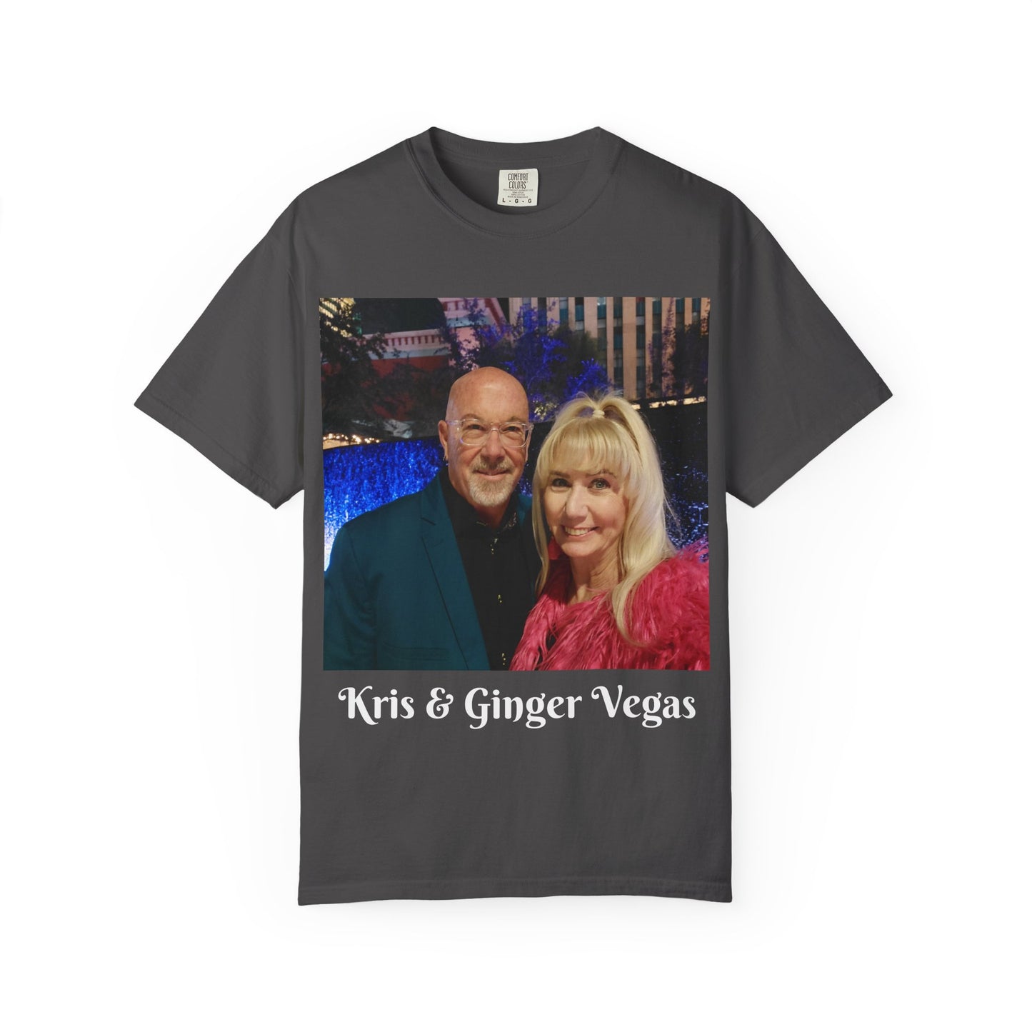 Kris & Ginger Vegas T-Shirt - Backside Pink Flamingo