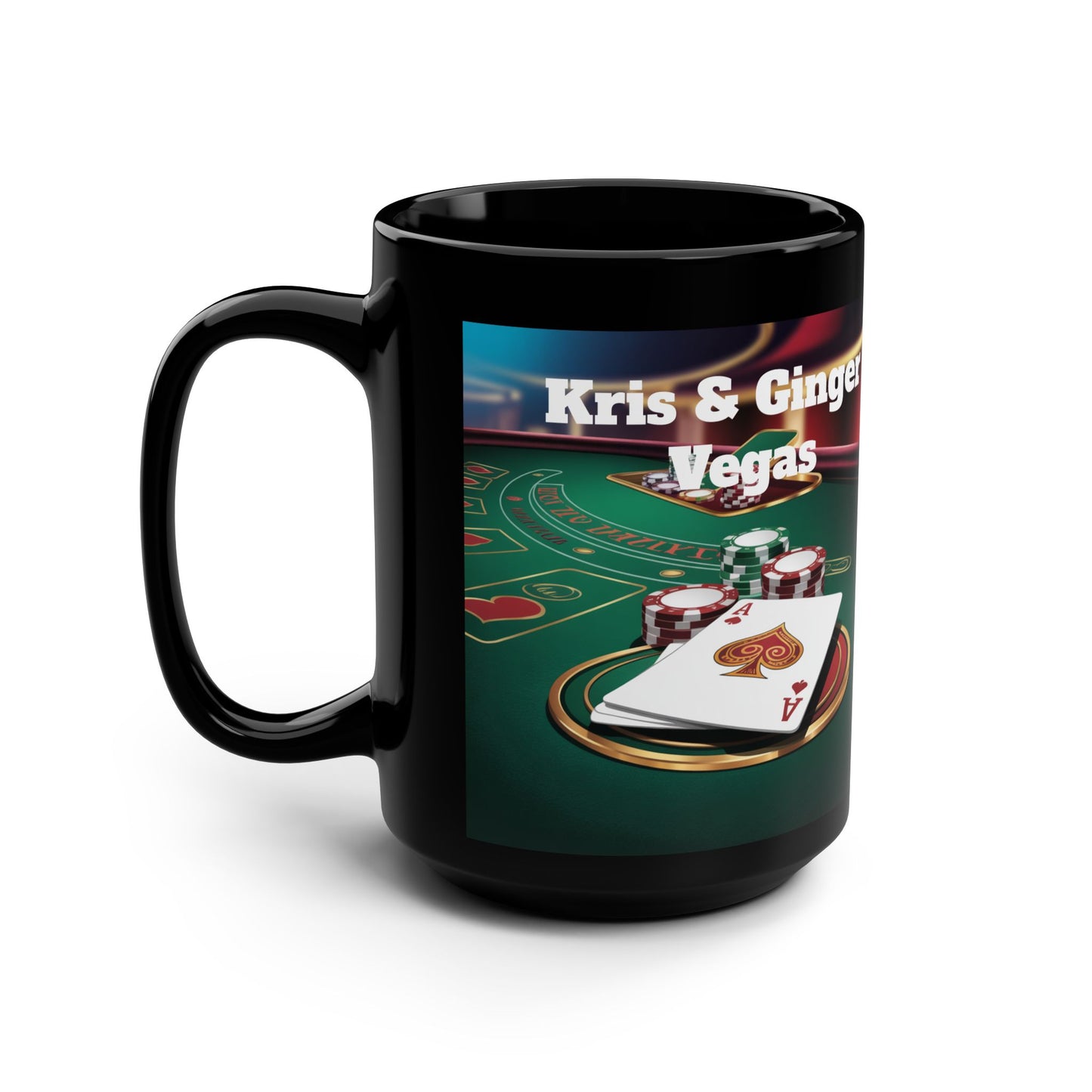 Black Friday Poker Mug, 15oz Casino Cup, Gifts for Gamblers, Coffee Cup for Card Players, Unique Gambling Drinkware