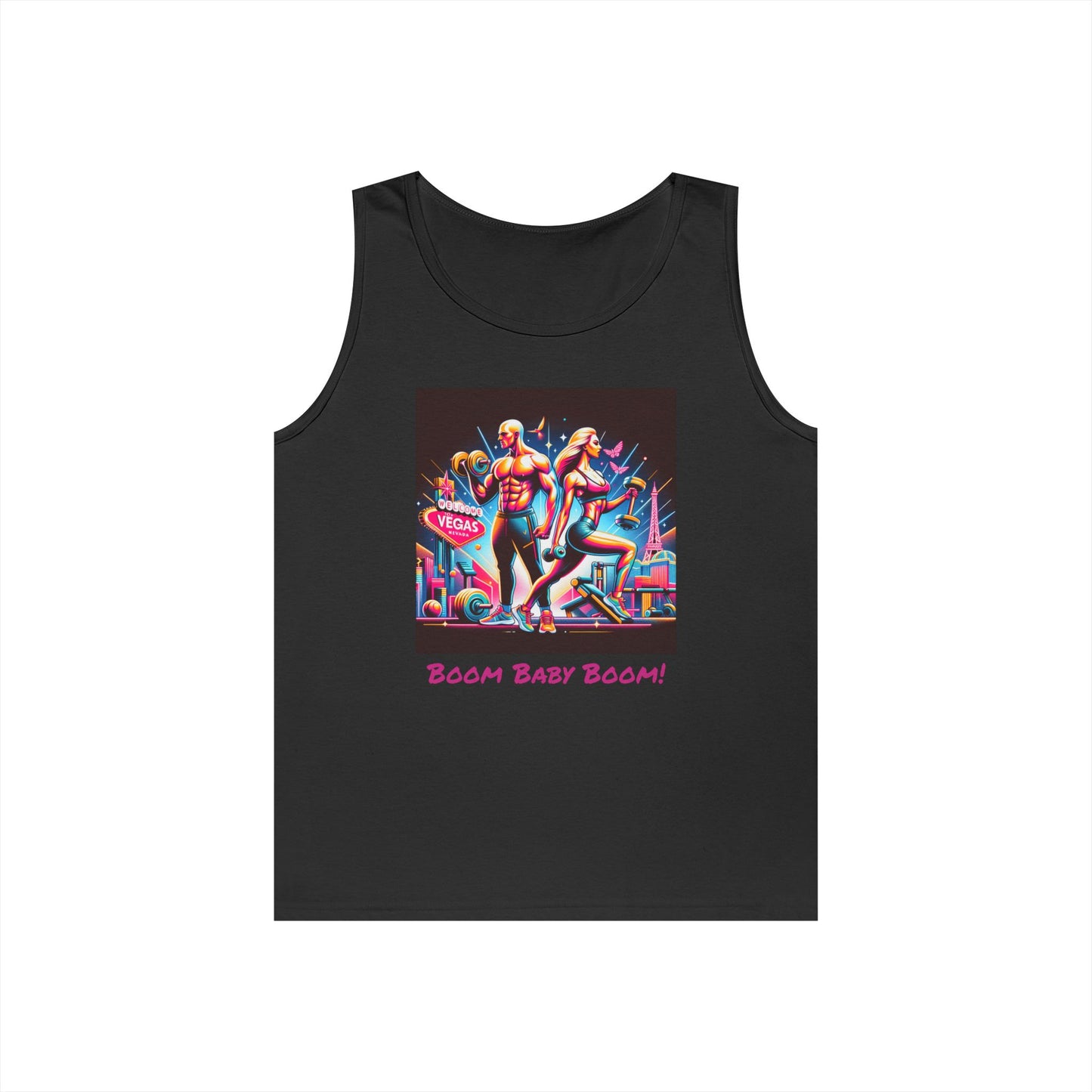 Retro Vegas Graphic Unisex Heavy Cotton Tank Top