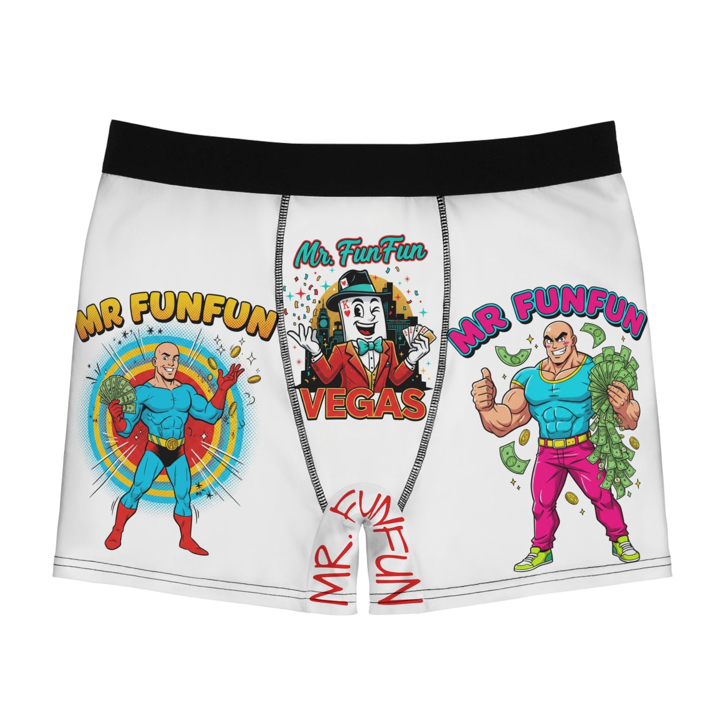 Mr. FunFun Boxer Briefs — Novelty Casino Logo Men’s Underwear