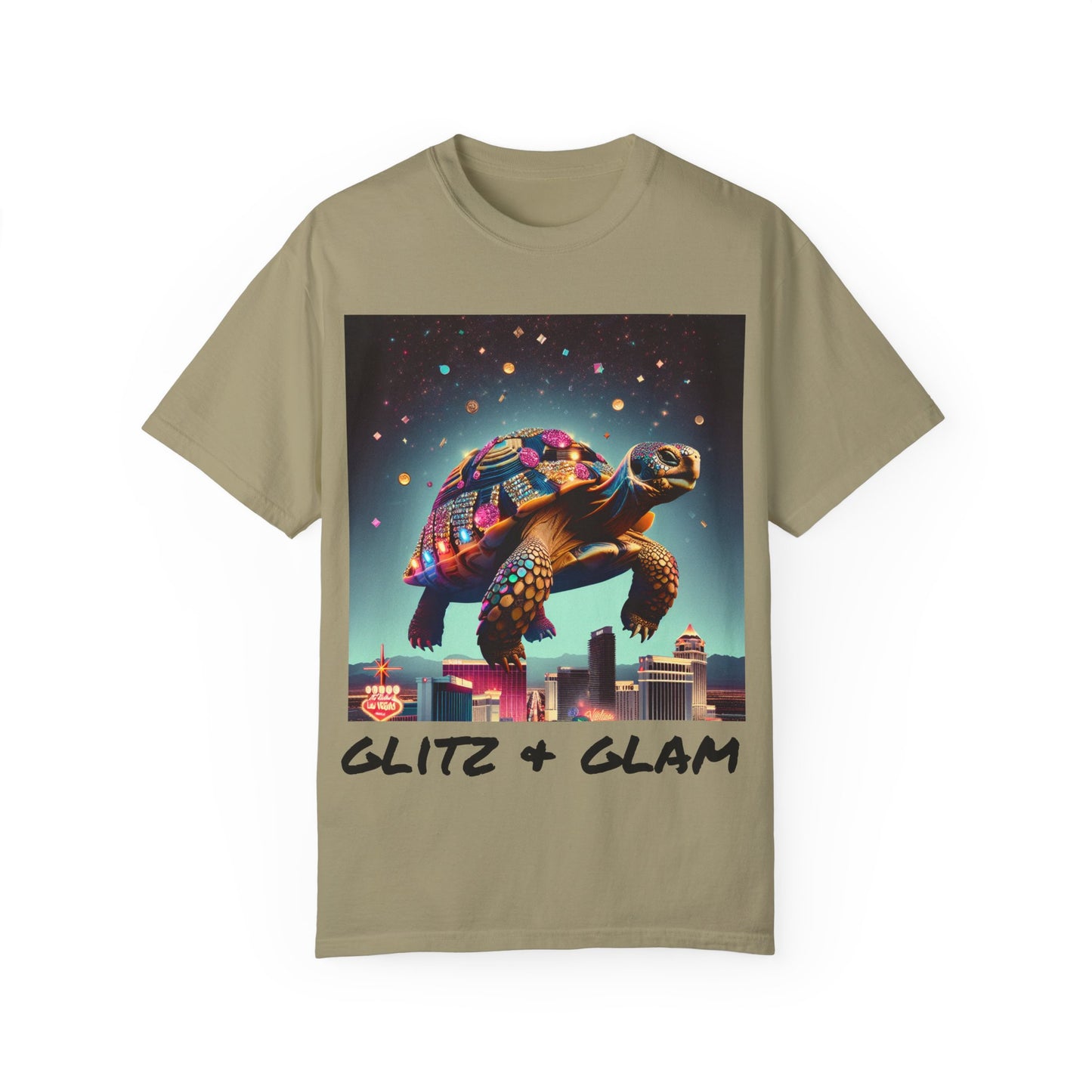 Unisex Garment-Dyed T-Shirt - Vegas Baby & Hey Babe Design