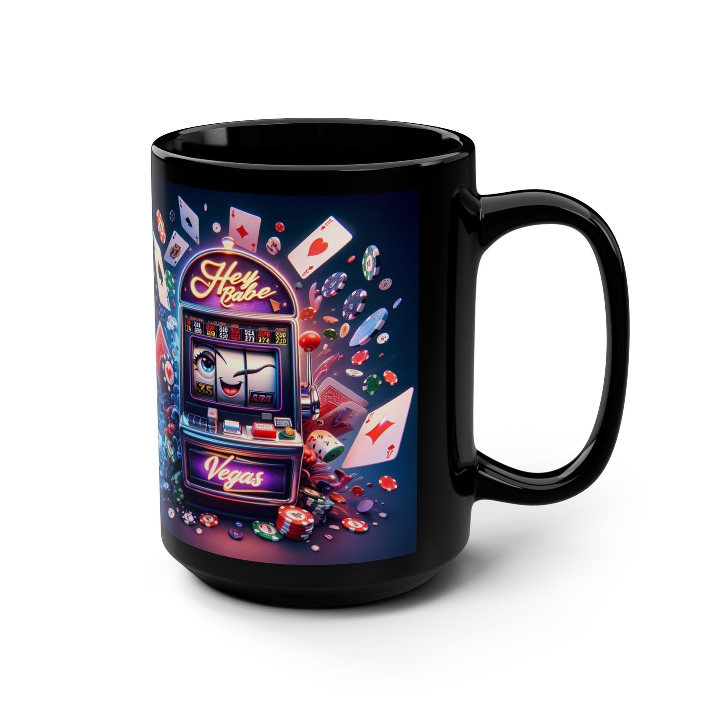Mug Kris & Ginger Vegas Life Black Mug — “Hey Babe Vegas” 15oz