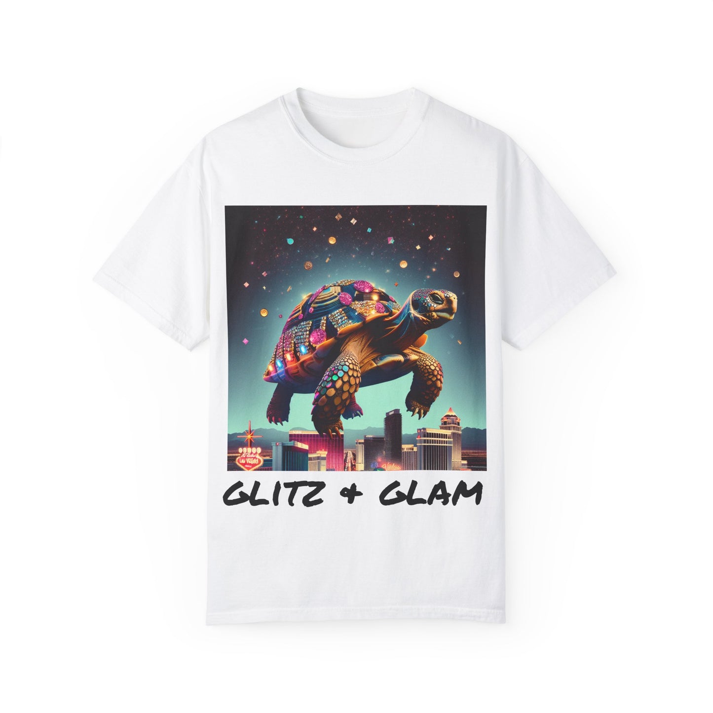 Unisex Garment-Dyed T-Shirt - Vegas Baby & Hey Babe Design