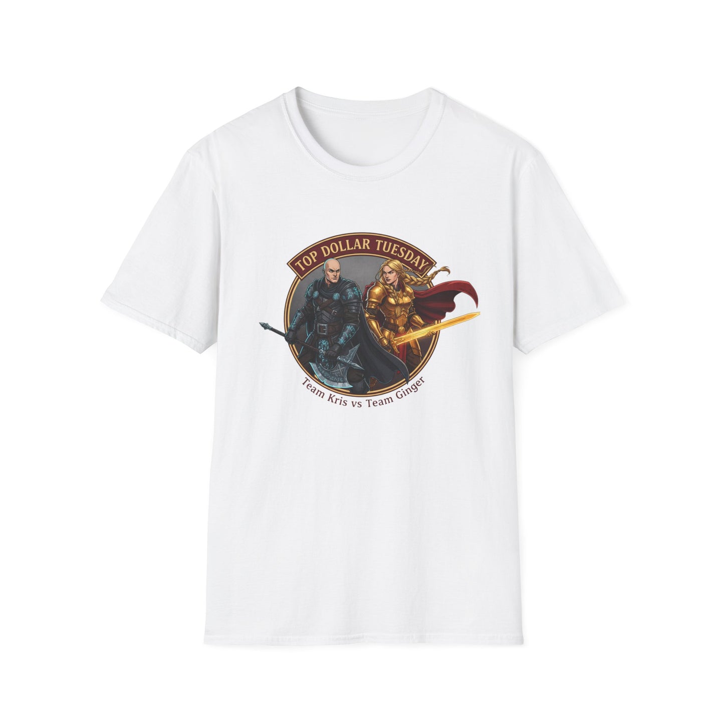 Top Dollar Tuesday RPG T-Shirt — Team Akiro & Team Gorgug Fantasy Character Tee
