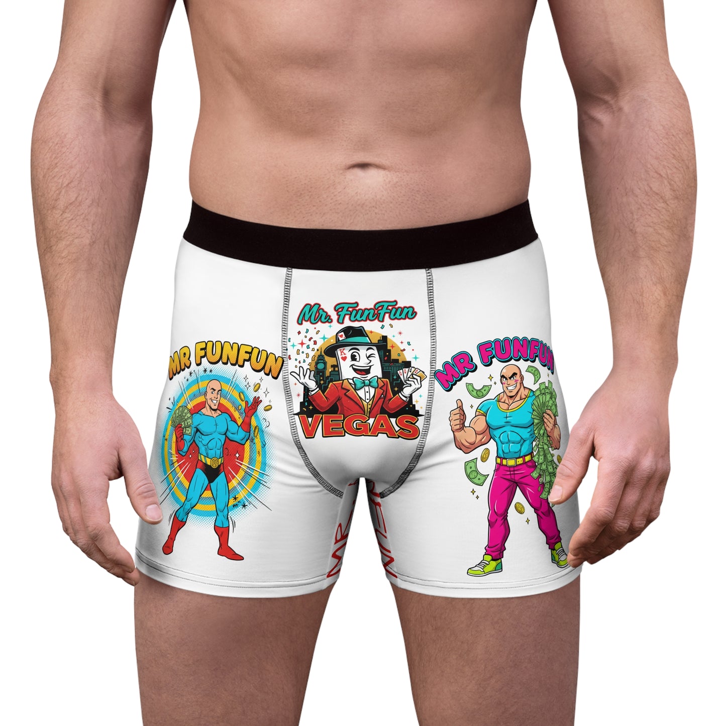 Mr. FunFun Boxer Briefs — Novelty Casino Logo Men’s Underwear