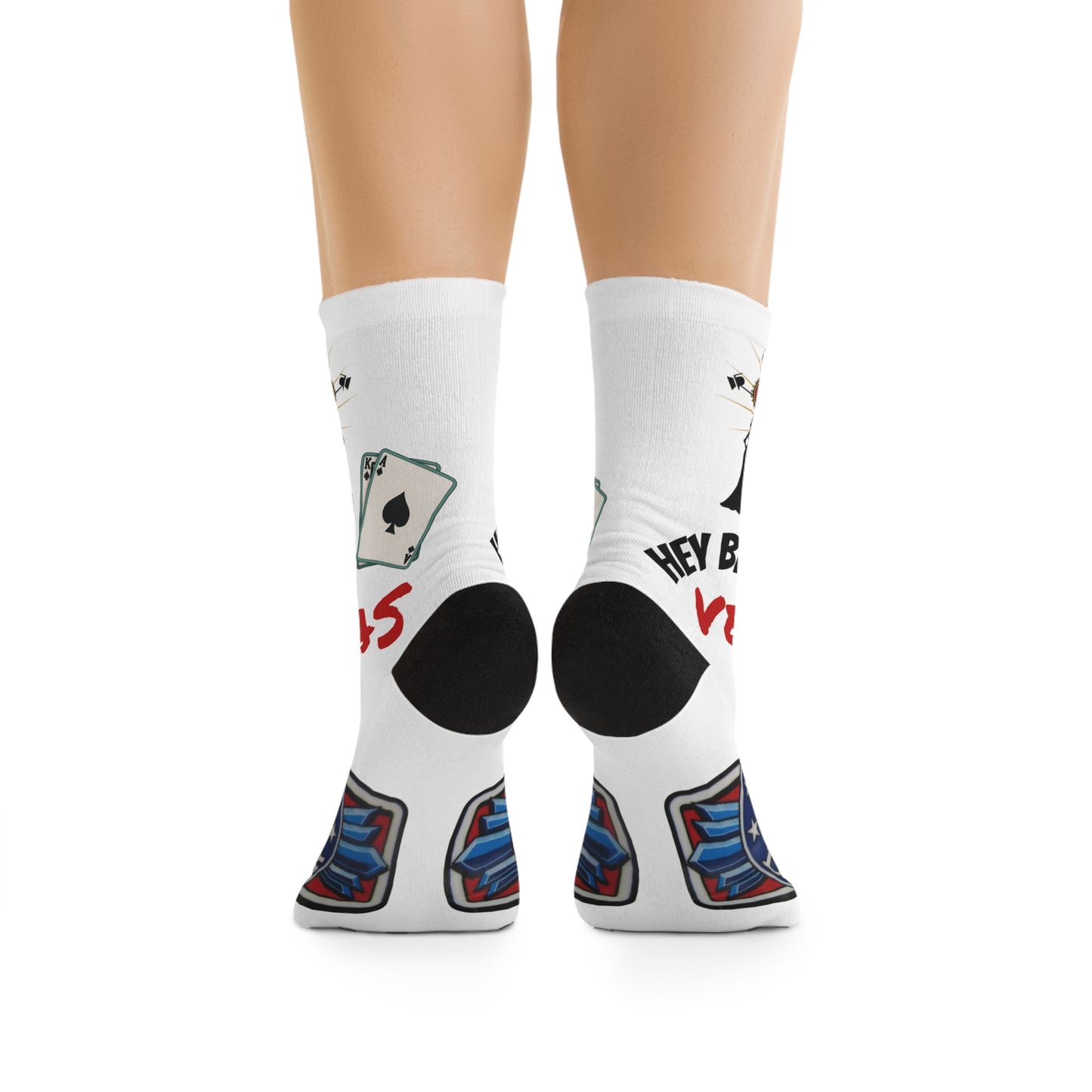 Socks Kris & Ginger — 'Hey Babe Vegas' Recycled Poly Crew Socks