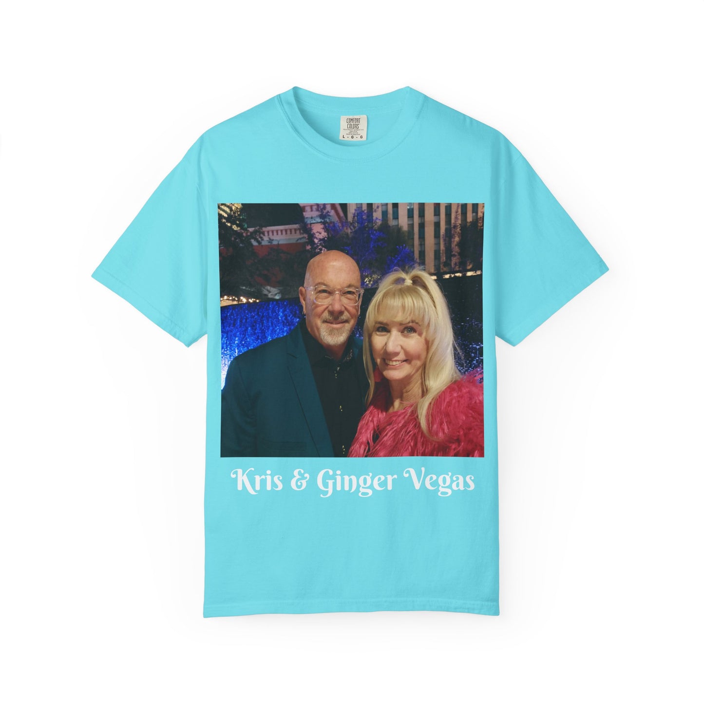 Kris & Ginger Vegas T-Shirt - Backside Pink Flamingo