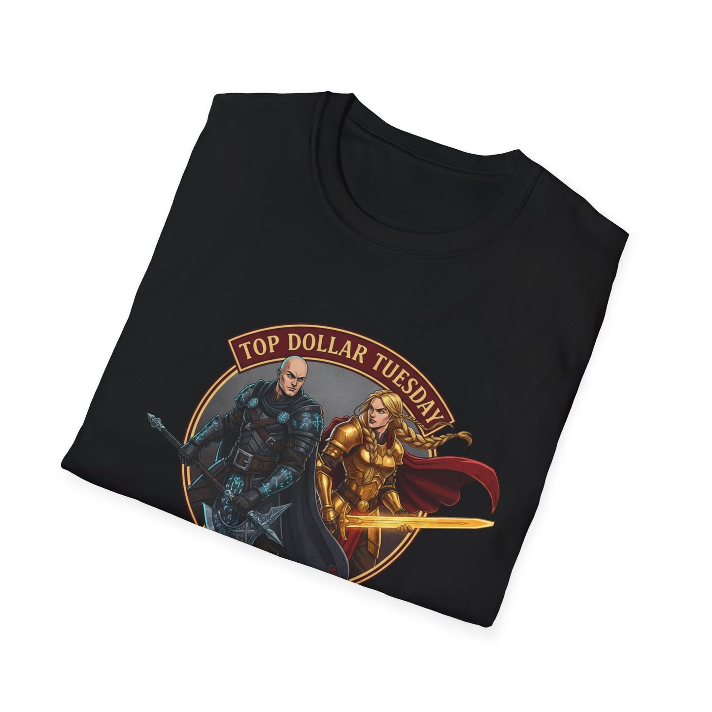 Top Dollar Tuesday RPG T-Shirt — Team Akiro & Team Gorgug Fantasy Character Tee
