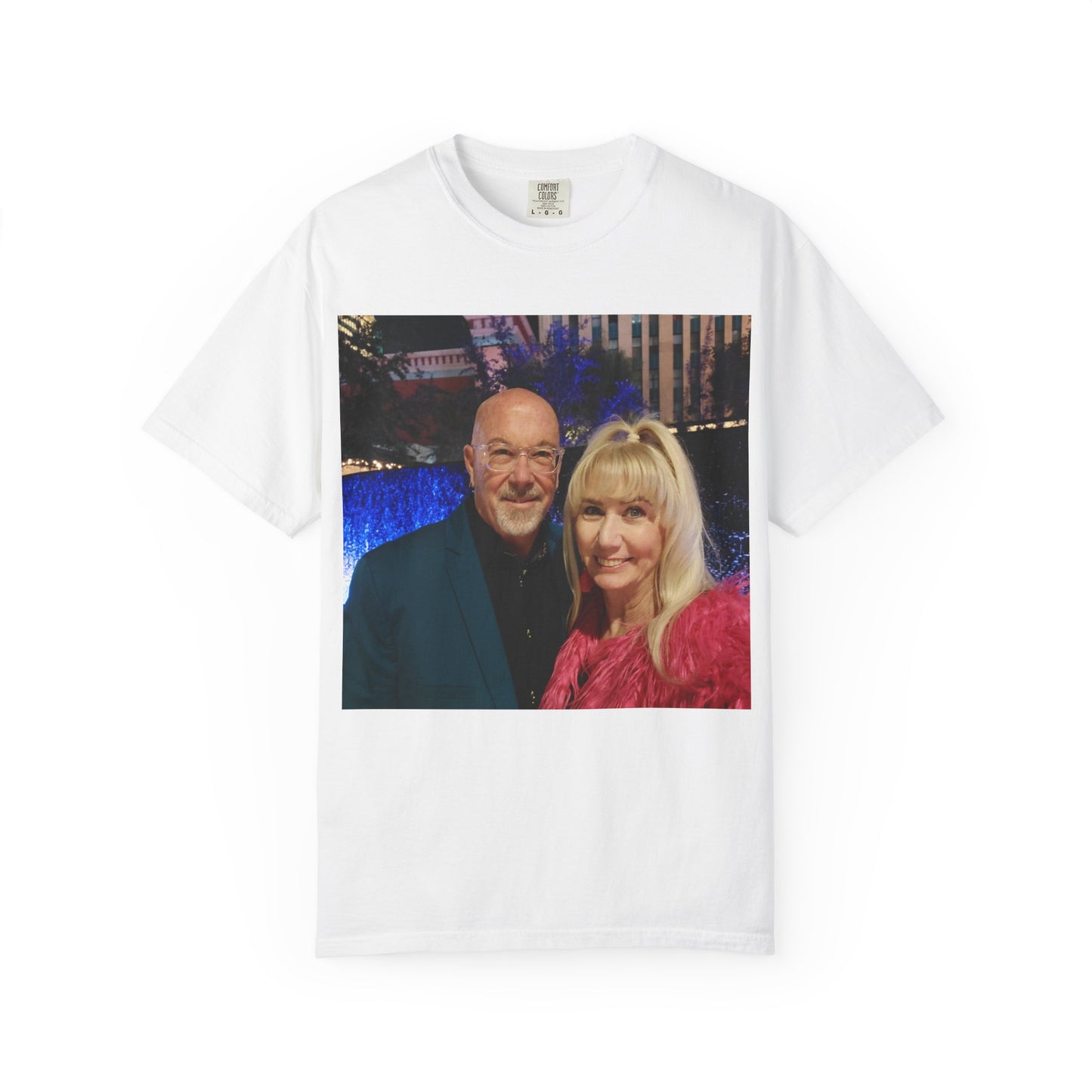 Kris & Ginger Vegas T-Shirt - Backside Pink Flamingo