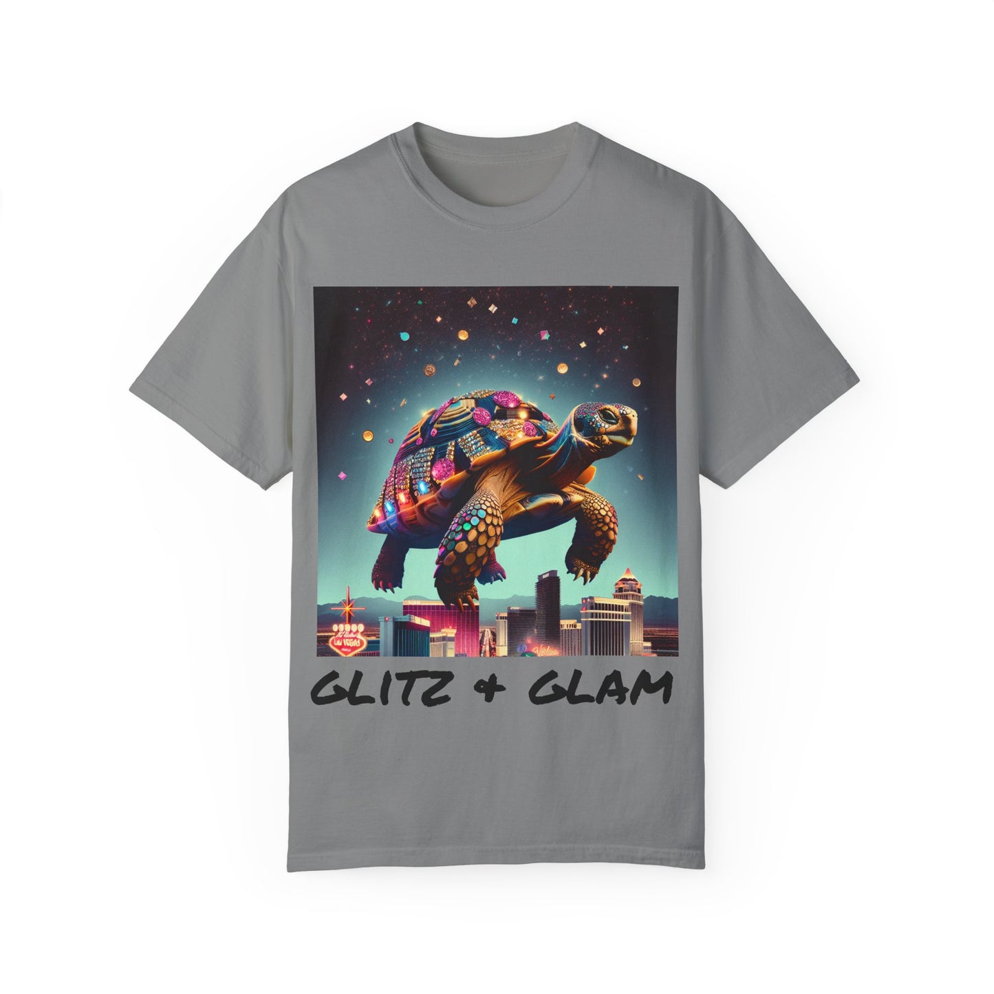 Unisex Garment-Dyed T-Shirt - Vegas Baby & Hey Babe Design