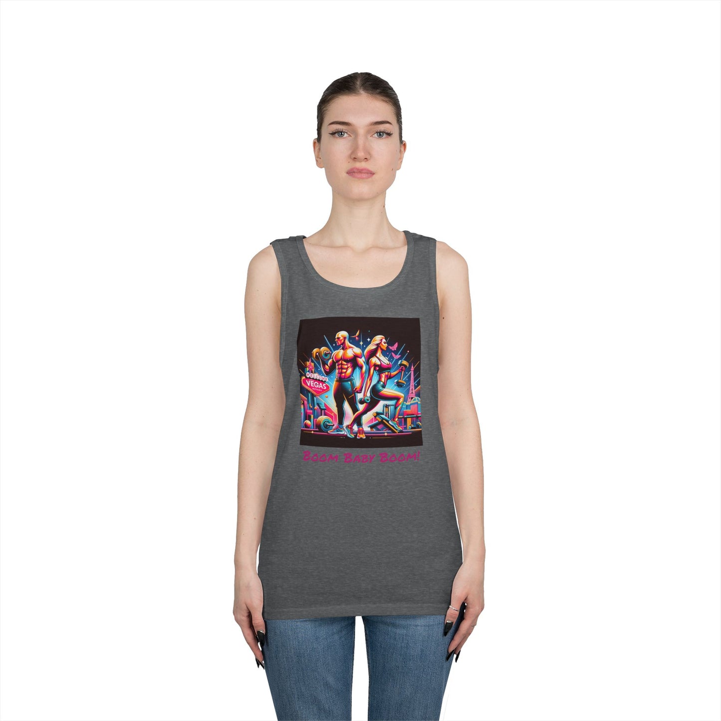 Retro Vegas Graphic Unisex Heavy Cotton Tank Top