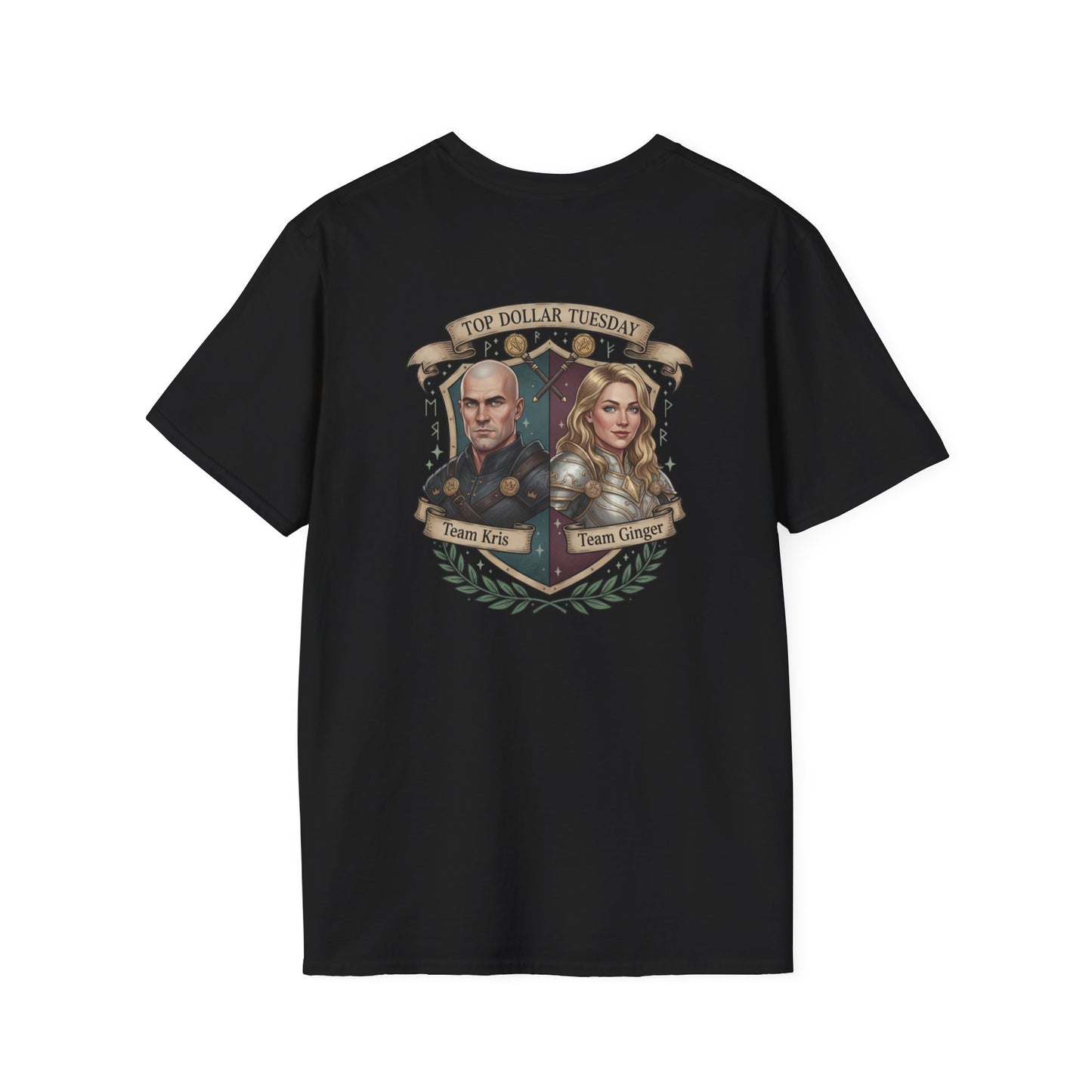 Top Dollar Tuesday RPG T-Shirt — Team Akiro & Team Gorgug Fantasy Character Tee