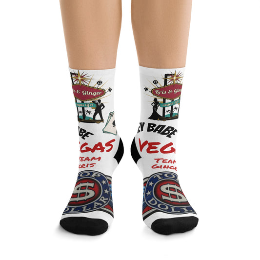 Socks Kris & Ginger — 'Hey Babe Vegas' Recycled Poly Crew Socks