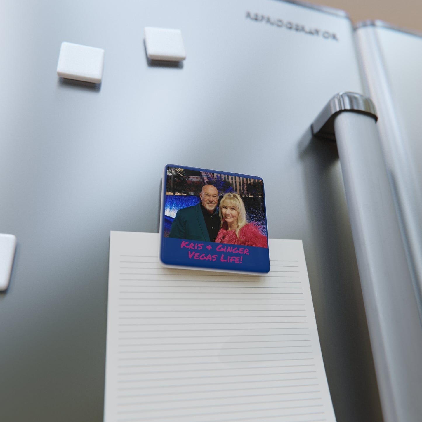 Unique item - Kris & Ginger Vegas Magnet - Small Whimsical Porcelain Magnet