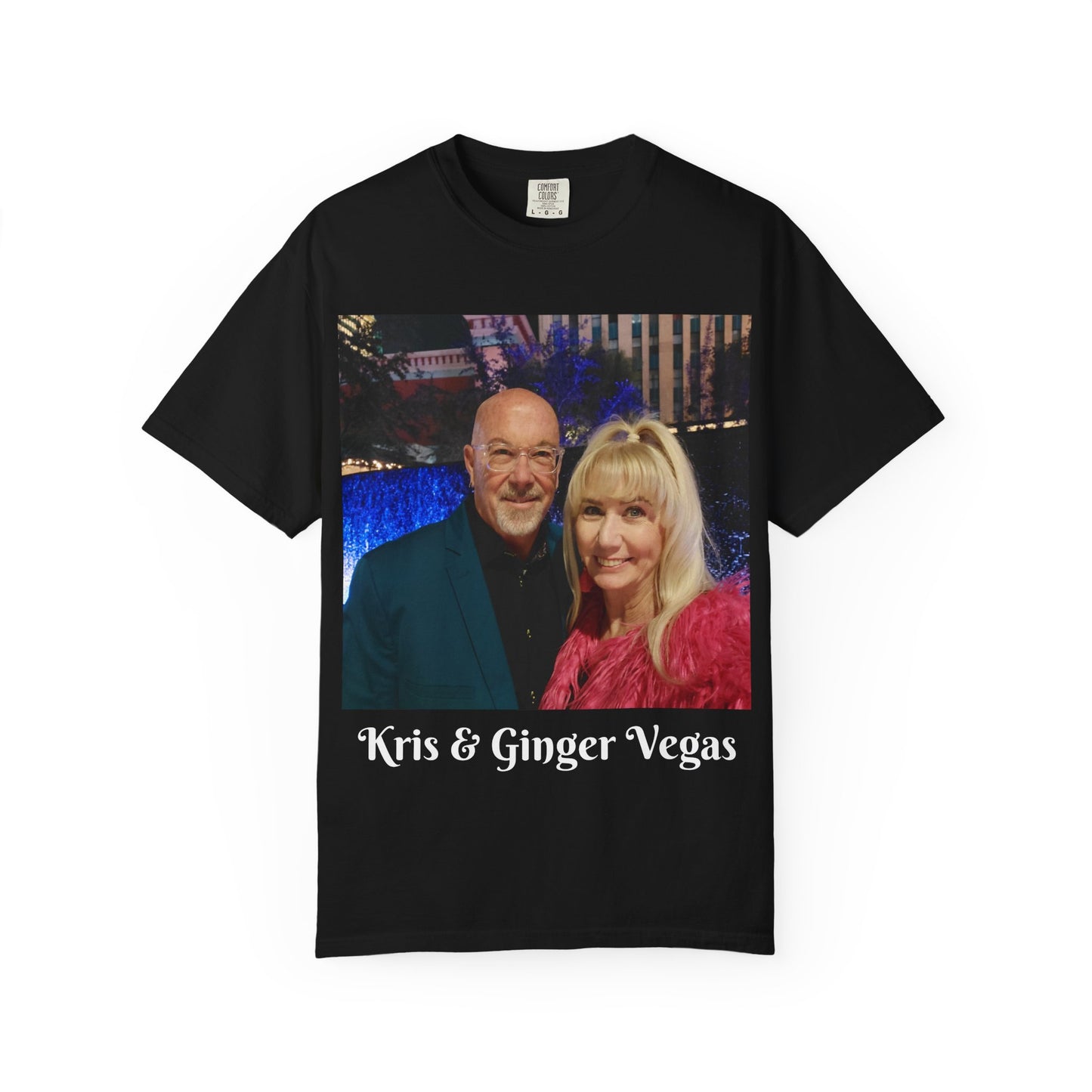 Kris & Ginger Vegas T-Shirt - Backside Pink Flamingo